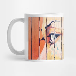 Brown wooden planks Mug